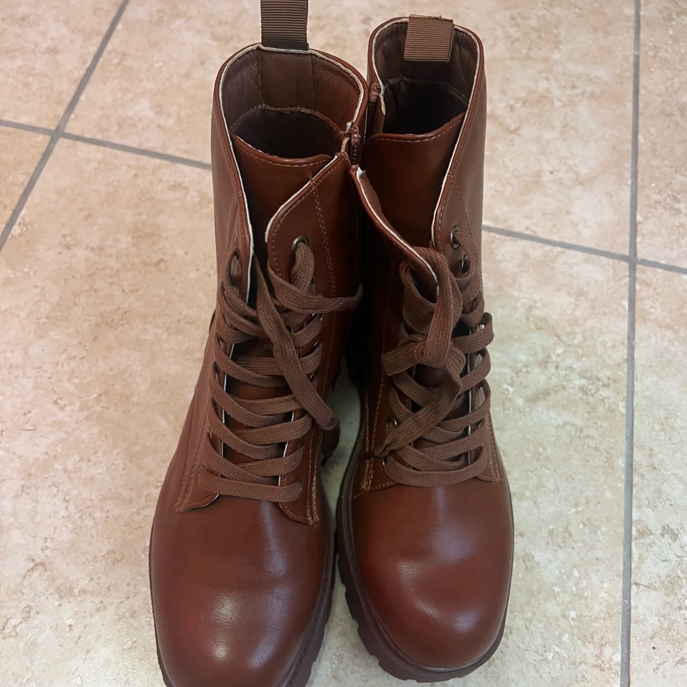 Brown Leather Women's Boots